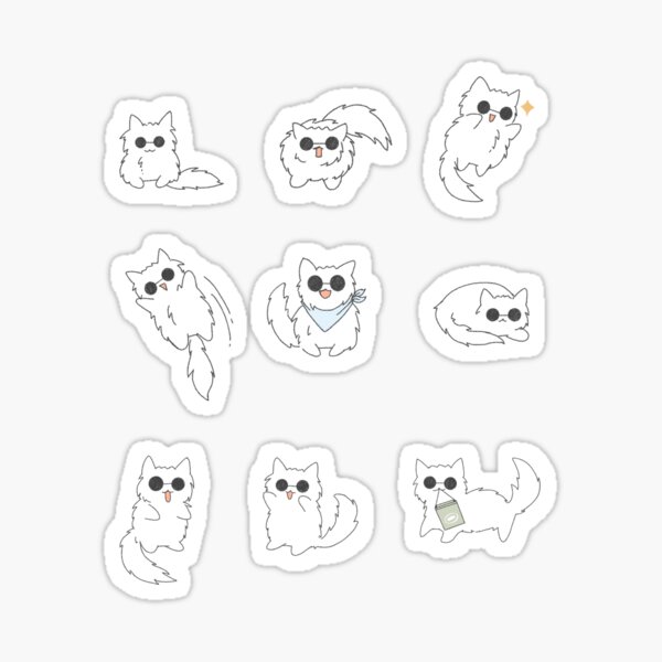Item preview, Cat Gojo Sticker Sheet  designed and sold by sooie.