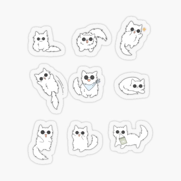 Item preview, Cat Gojo Sticker Sheet  designed and sold by shobberries.