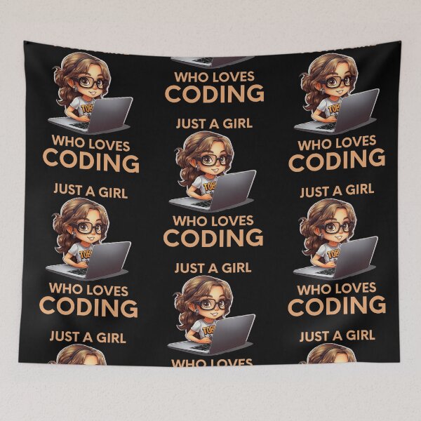 Item preview, Just A Girl Who Loves Coding Geek Coding Women designed and sold by ArtFromBeyond.