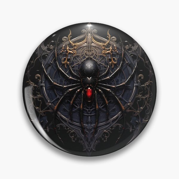 Item preview, Araña negra sobre fondo oscuro para Halloween designed and sold by boldbrushstroke.