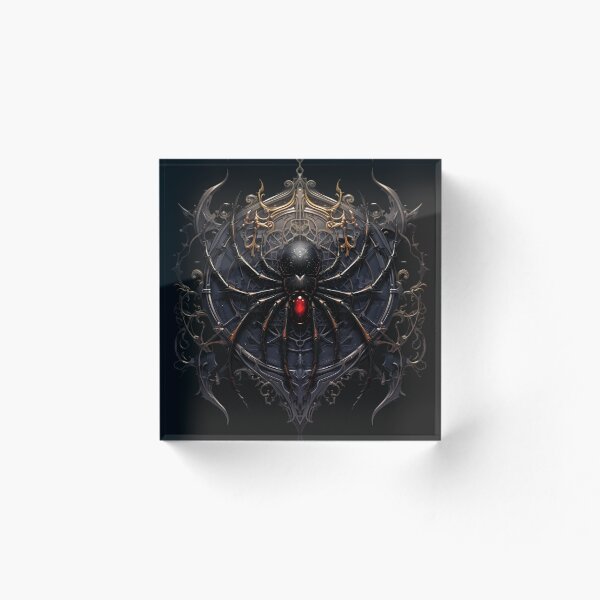 Item preview, Black Spider on dark background for Halloween designed and sold by boldbrushstroke.