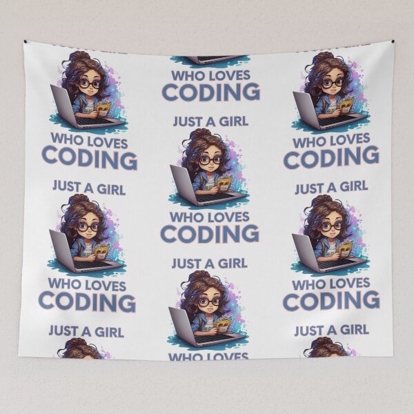 Item preview, Just A Girl Who Loves Coding Geek Coding Women designed and sold by ArtFromBeyond.
