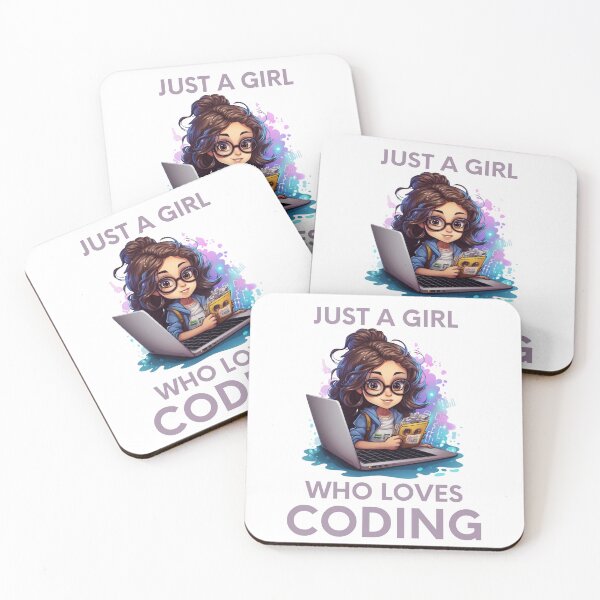 Item preview, Just A Girl Who Loves Coding Geek Coding Women designed and sold by ArtFromBeyond.