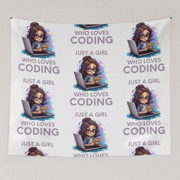 Item preview, Just A Girl Who Loves Coding Geek Coding Women designed and sold by ArtFromBeyond.