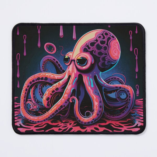 Item preview, Trippy Pink Drip Octopus Bright Paint Style designed and sold by AizyAlien.