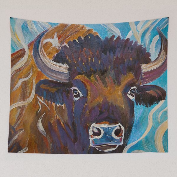 Item preview, Bison Portrait Modern Abstract designed and sold by Susan Rydberg.