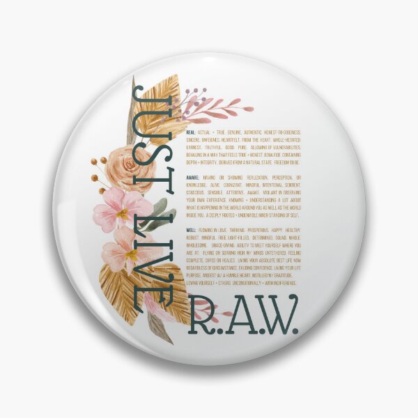Item preview, Real Aware Well LIFESTYLE description of JUST LIVE R.A.W. poster sticker shirt designed and sold by JustLiveRaw.