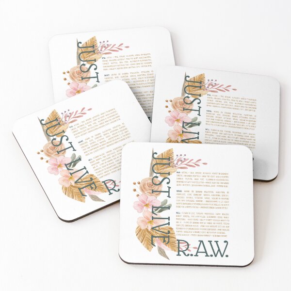 Item preview, Real Aware Well LIFESTYLE description of JUST LIVE R.A.W. poster sticker shirt designed and sold by JustLiveRaw.