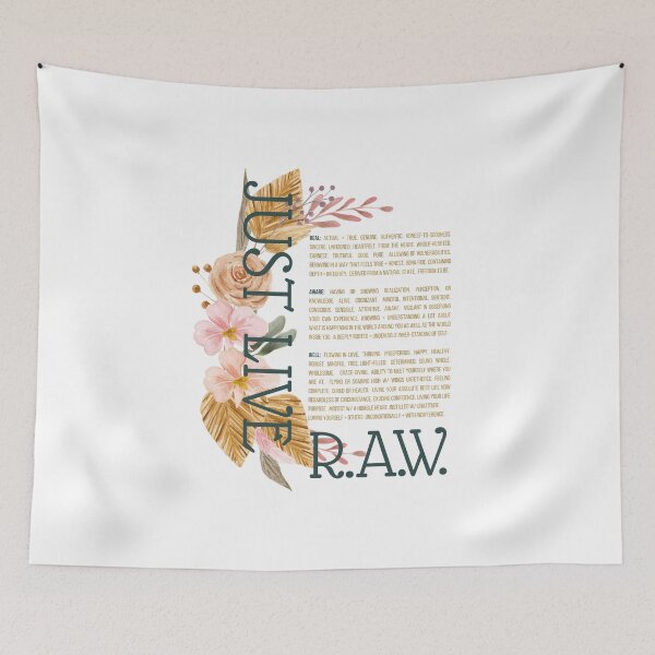 Item preview, Real Aware Well LIFESTYLE description of JUST LIVE R.A.W. poster sticker shirt designed and sold by JustLiveRaw.