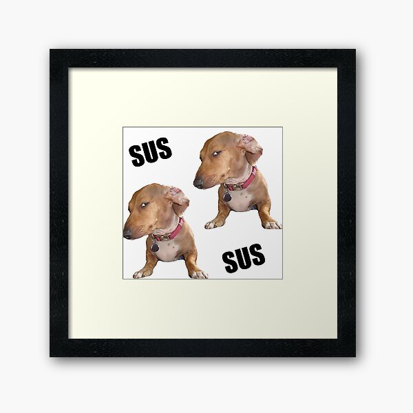 Sus dog meme Bath Mat for Sale by TheBigSadShop