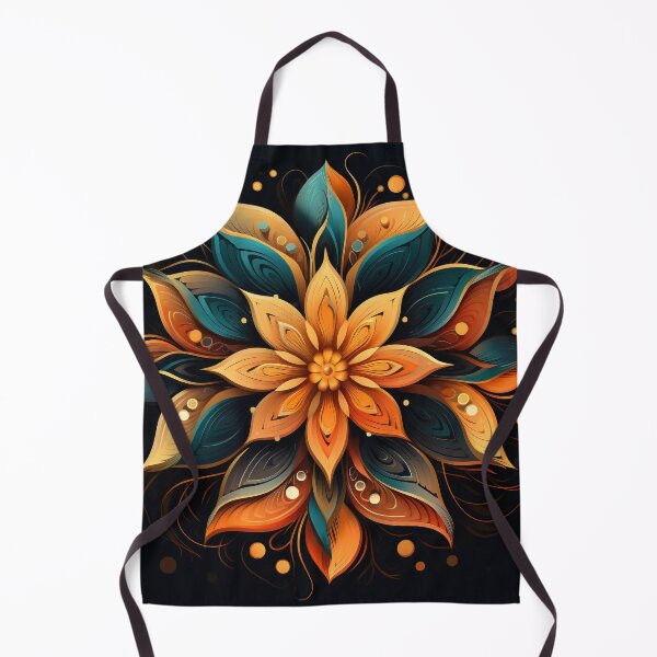 Item preview, Colorful flower on black background,abstract illustration designed and sold by FlyingRaven1.