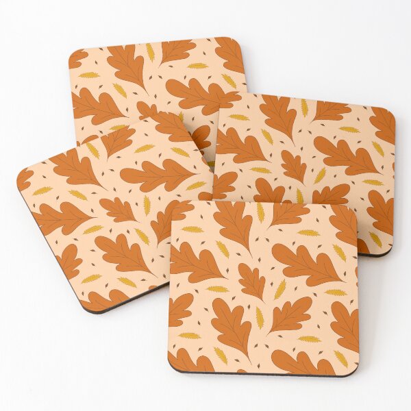 Item preview, Autumn Fall Leaves Flowing Seamless Repeat Pattern - Peach Backdrop designed and sold by SemDesigns1.