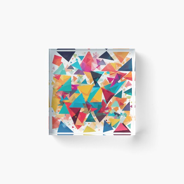 Item preview, Abstract colorful triangles pattern designed and sold by twisted-dot.