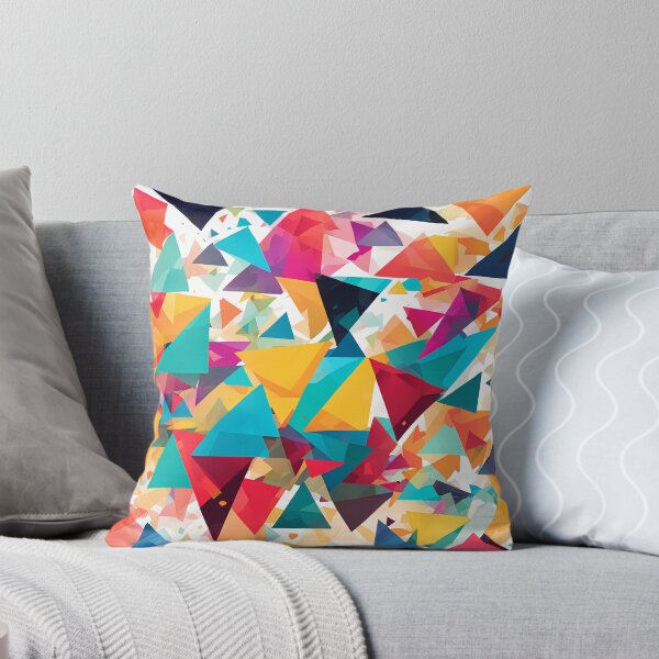 Item preview, Abstract colorful triangles pattern designed and sold by twisted-dot.