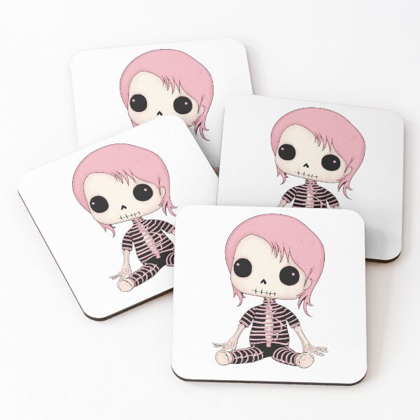 Item preview, Emo Pink Skeleton Kawaii Plushie for Halloween designed and sold by Anima-aesthetic.