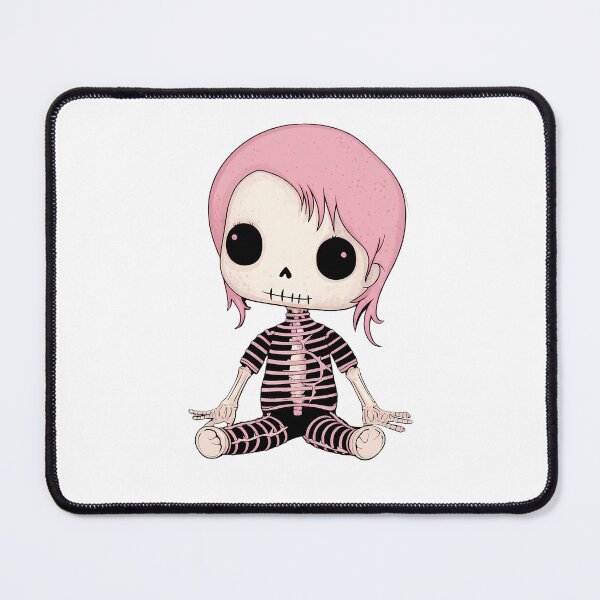 Item preview, Emo Pink Skeleton Kawaii Plushie for Halloween designed and sold by Anima-aesthetic.