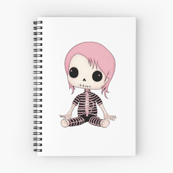 Item preview, Emo Pink Skeleton Kawaii Plushie for Halloween designed and sold by Anima-aesthetic.