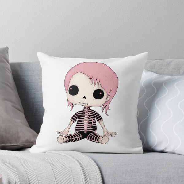 Item preview, Emo Pink Skeleton Kawaii Plushie for Halloween designed and sold by Anima-aesthetic.