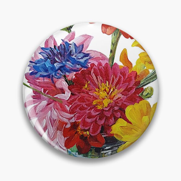 Artikelvorschau, Acrylgemälde „Cheery Bouquet“ von Rebecca VanAcker entworfen und verkauft von RVA-tack.