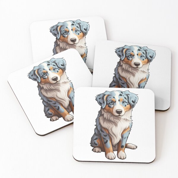 Item preview, Blue Merle Australian Sheperd Dog Puppy  designed and sold by meganohm.