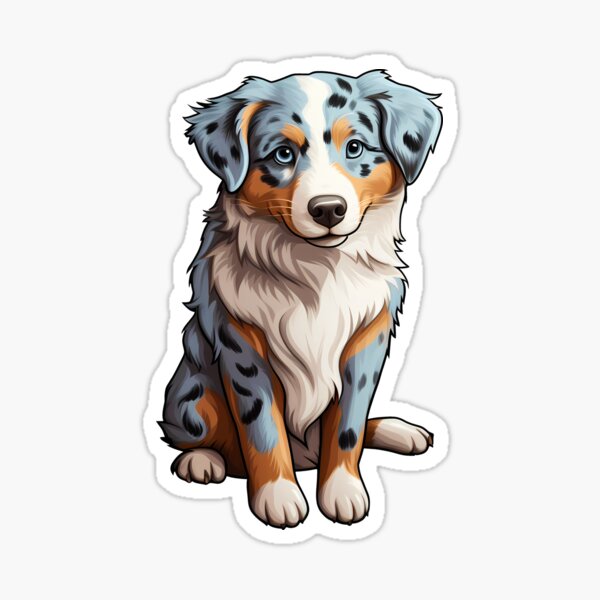 Item preview, Blue Merle Australian Sheperd Dog Puppy  designed and sold by meganohm.