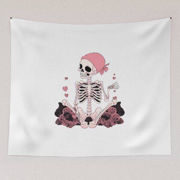 Item preview, Spooky Scary Skeleton Pink Kawaii for Halloween designed and sold by Anima-aesthetic.