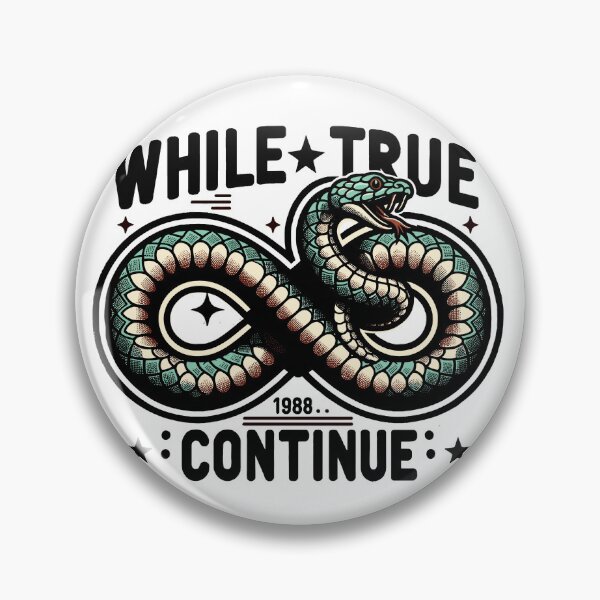 Item preview, While True Continue Python Infinite Loop designed and sold by ElLocoMus.