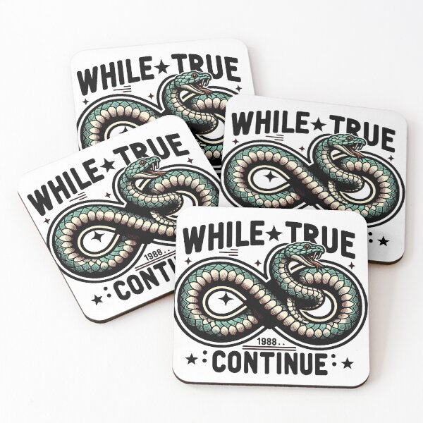 Item preview, While True Continue Python Infinite Loop designed and sold by ElLocoMus.