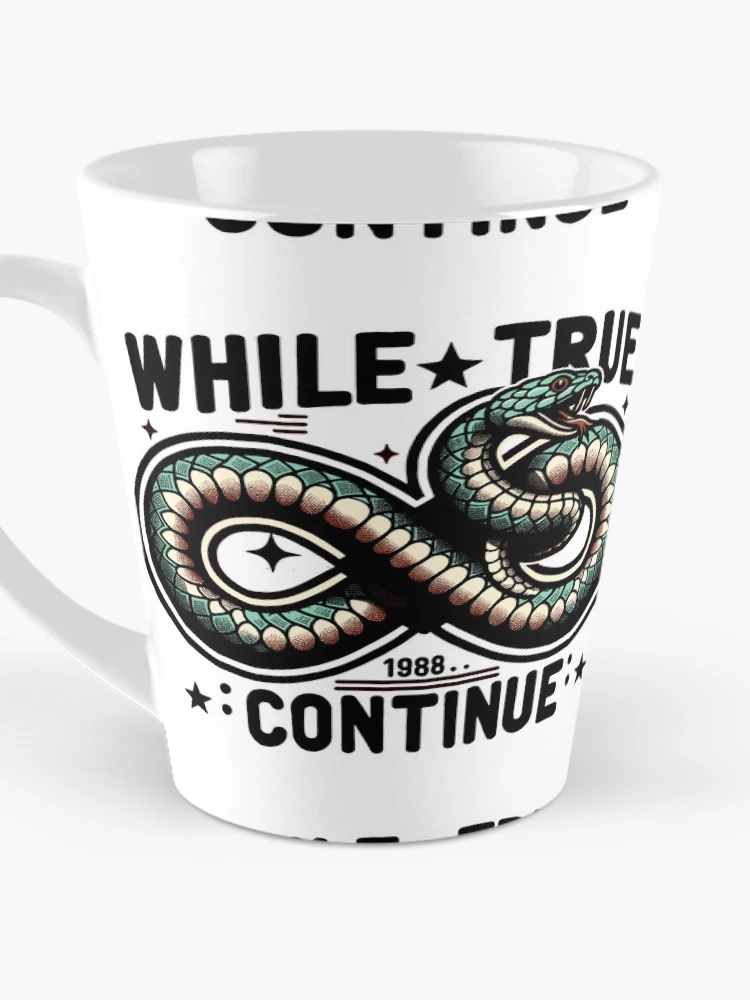 Thumbnail 3 of 4, Coffee Mug, While True Continue Python Infinite Loop designed and sold by ElLocoMus.