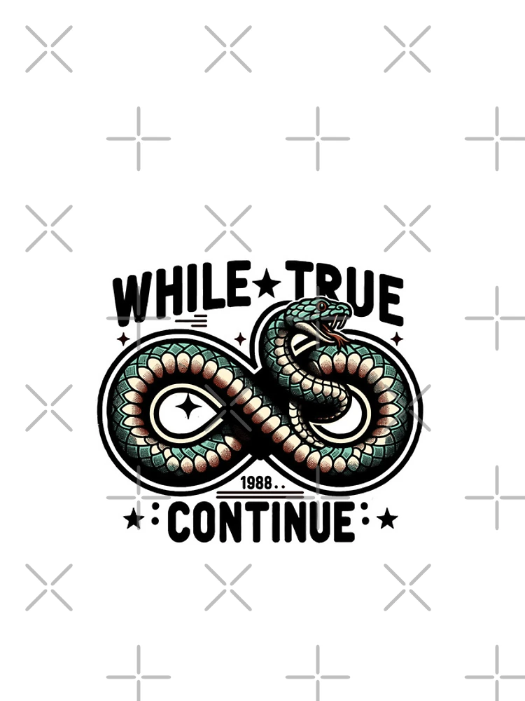 Thumbnail 4 of 4, iPhone Case, While True Continue Python Infinite Loop designed and sold by ElLocoMus.