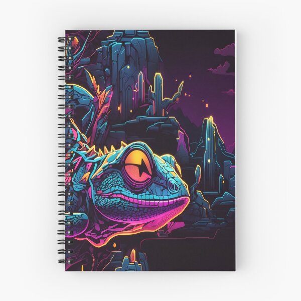 Aperçu de l'œuvre Néon Glow Gecko Skinny créée et vendue par MCDPShop.