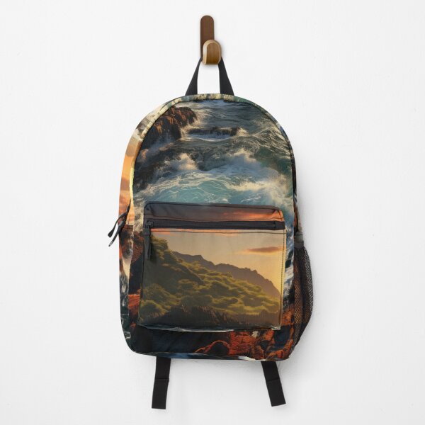 Item preview, Coastal Sunset: Aerial Horizon with Beach, Rock, and Waves designed and sold by Domitian Tincaba.