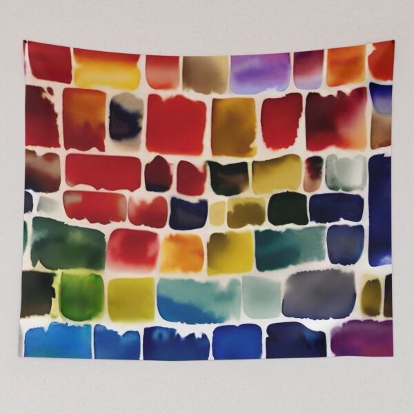 Item preview, Rainbow Block Watercolour designed and sold by AuraDesigner.