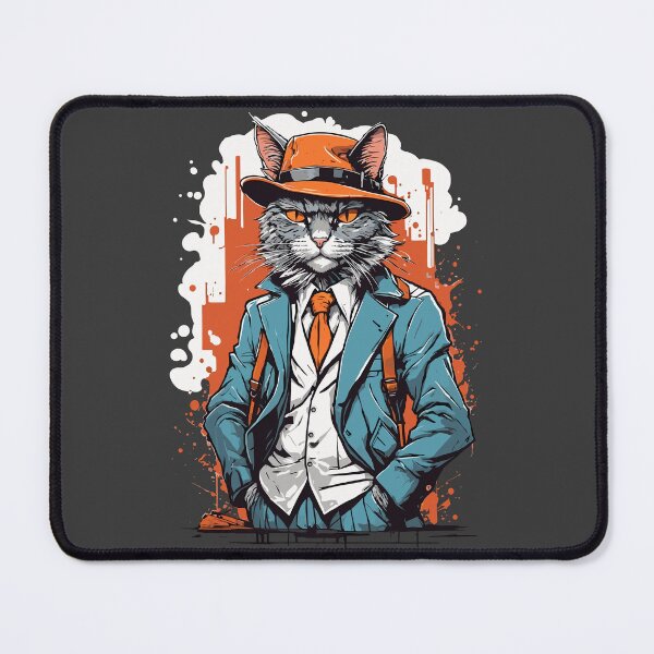 Item preview, Mobster Whiskers: 1920s Gangster Cat designed and sold by InkElemental.