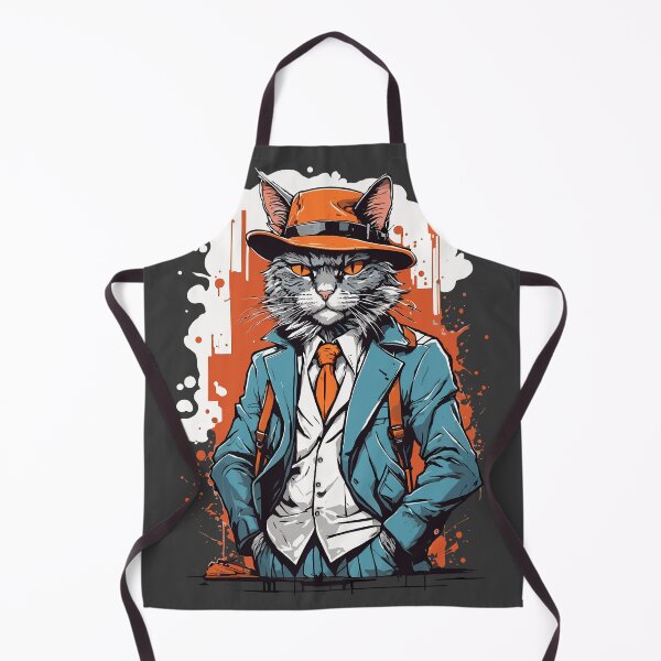 Item preview, Mobster Whiskers: 1920s Gangster Cat designed and sold by InkElemental.