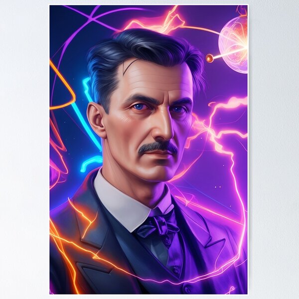 Aperçu de l'œuvre Tesla - L'inventeur visionnaire créée et vendue par FunArtDesigns00.
