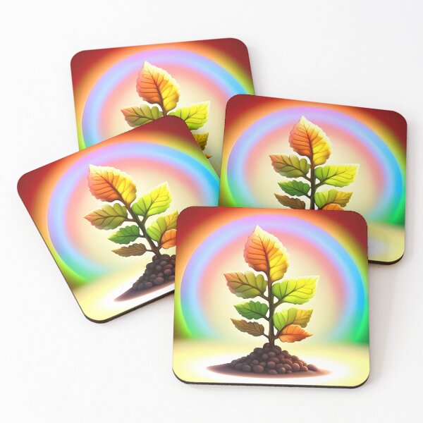 Item preview, Coral Bell Plant and Rainbow, Ai Generated Art  designed and sold by ACC .
