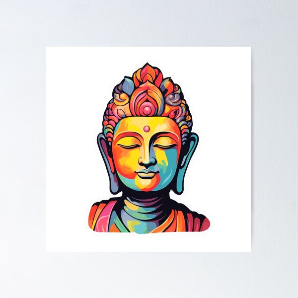 Item preview, Buddha Tie-Dye, for yoga and focus of attention , Buddha Statue designed and sold by MartynGrey.