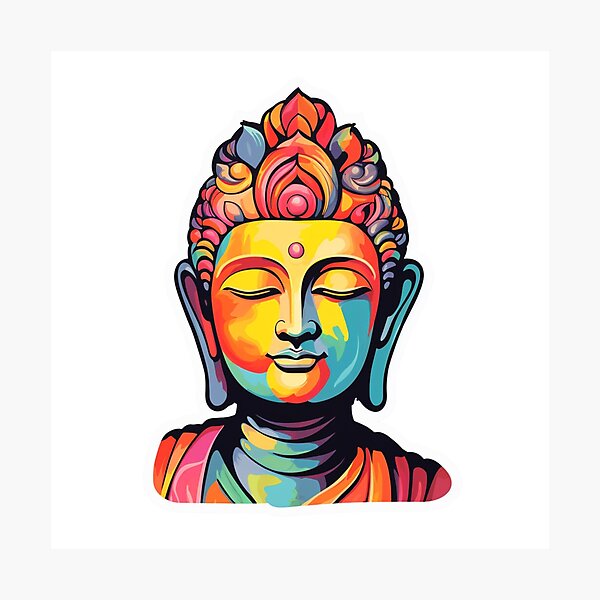 Item preview, Buddha Tie-Dye, for yoga and focus of attention , Buddha Statue designed and sold by MartynGrey.