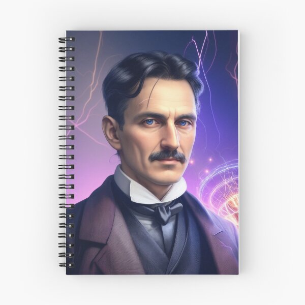 Item preview, Nikola Tesla Portrait - The Electric Visionary designed and sold by FunArtDesigns00.