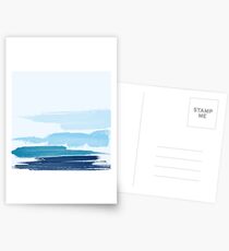 Water Brush Stroke Postcards