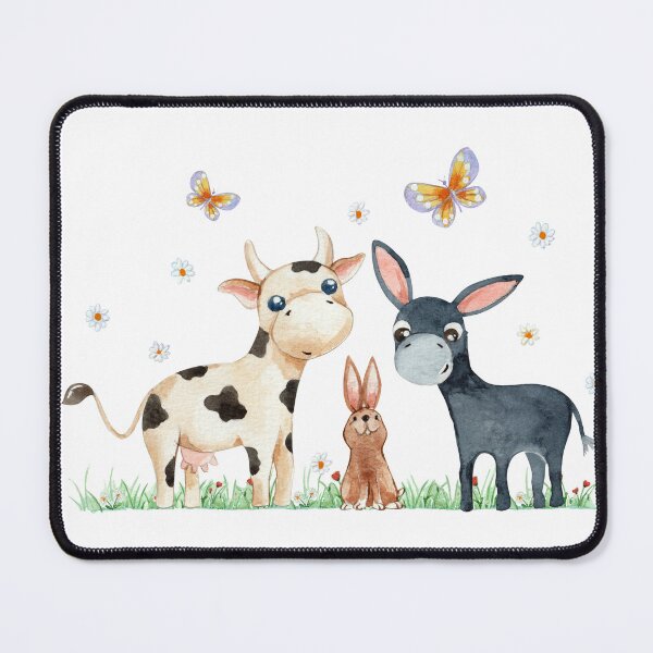 Item preview, A cow, a donkey and a rabbit in the meadow designed and sold by BulleC.