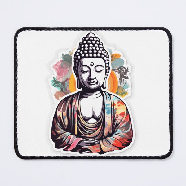Item preview, Buddha Tie-Dye, home decoration , Digital Art Buddha Statue designed and sold by MartynGrey.