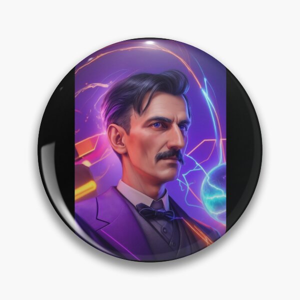 Aperçu de l'œuvre Élégance électrique : hommage à Nikola Tesla créée et vendue par FunArtDesigns00.