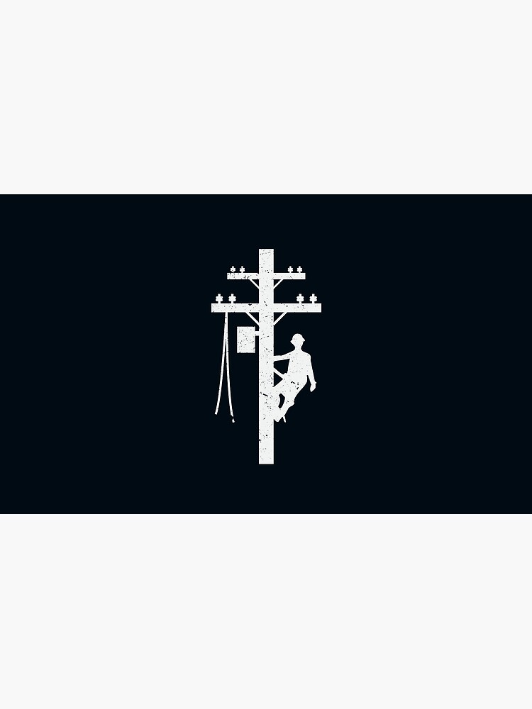 Thumbnail 6 of 6, Coffee Mug, Vintage Lineman Silhouette on Utility Poles designed and sold by LineXpressions.