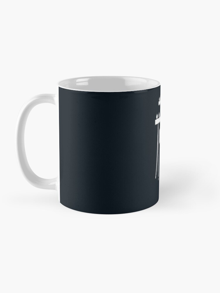 Thumbnail 3 of 6, Coffee Mug, Vintage Lineman Silhouette on Utility Poles designed and sold by LineXpressions.