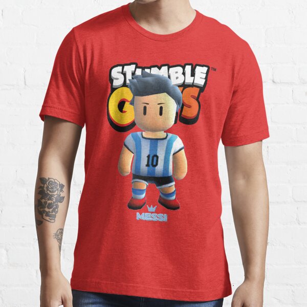 Messi stumble guys blue Kids T-Shirt by DofinaSur