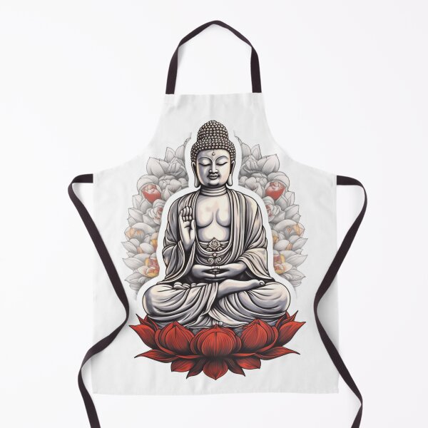 Item preview, Buddha Black White , Meditation Sticker For Home, Digital Art, For Yoga Studio designed and sold by MartynGrey.