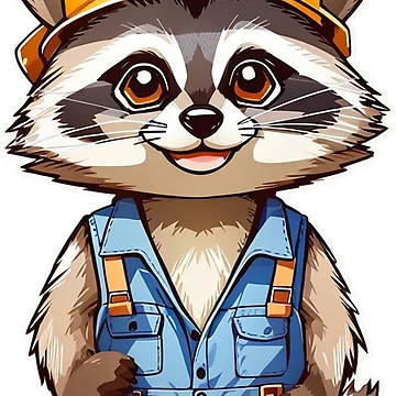 Artwork thumbnail, Construction Worker Racoon by LabZoidd