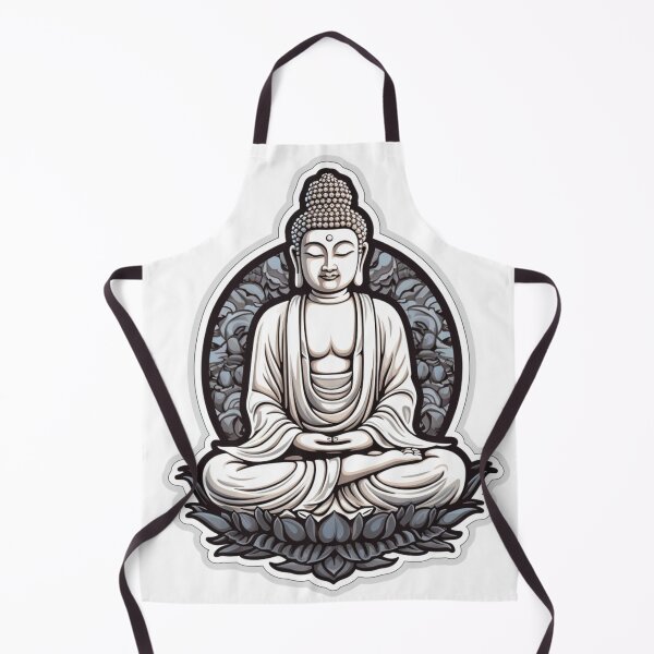 Item preview, Buddha Black White, Digital Art, For Yoga Studio , Buddhist symbol, home decoration designed and sold by MartynGrey.